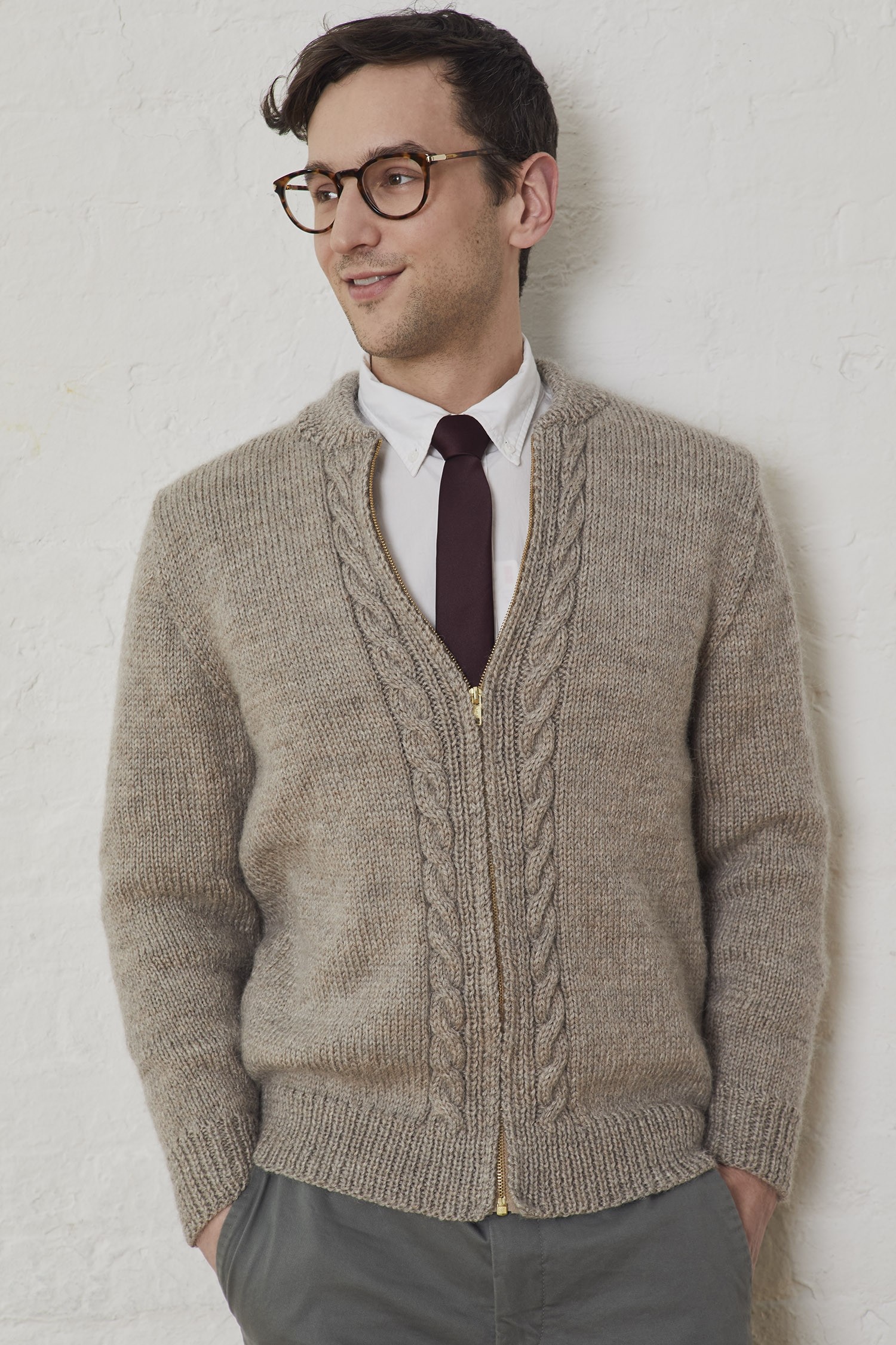 Free Men's Knitting Pattern for a Neighborly Cardigan