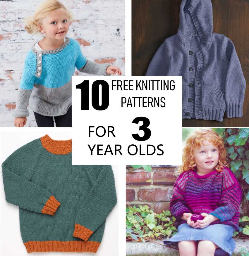 10 Free knitting patterns for 3 year olds
