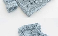 Free Baby Knitting Pattern for Jacket and Booties