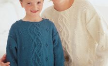 Free Cabled Sweater Knitting Pattern fro Ladies and Girls