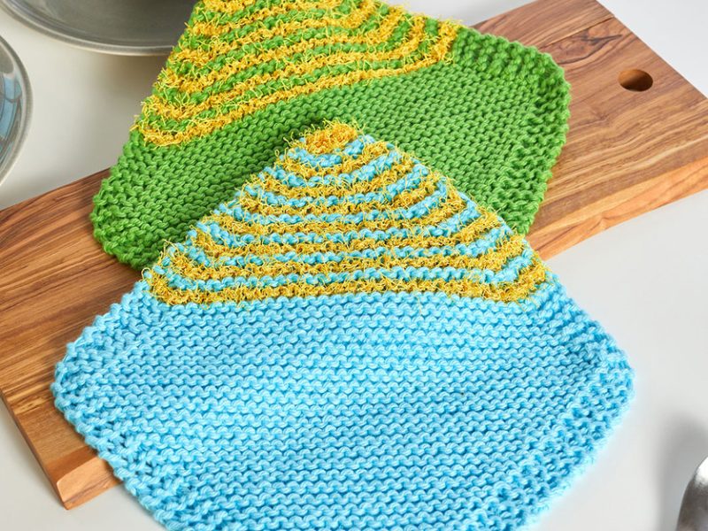 Free Easy Knitting Pattern for a Knit Scrubby Cloth