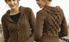 Free Knitting Pattern for Chocolate Passion a Cabled Cardigan