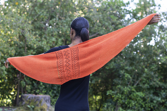 Free Knitting Pattern for Clementine Lace Shawl
