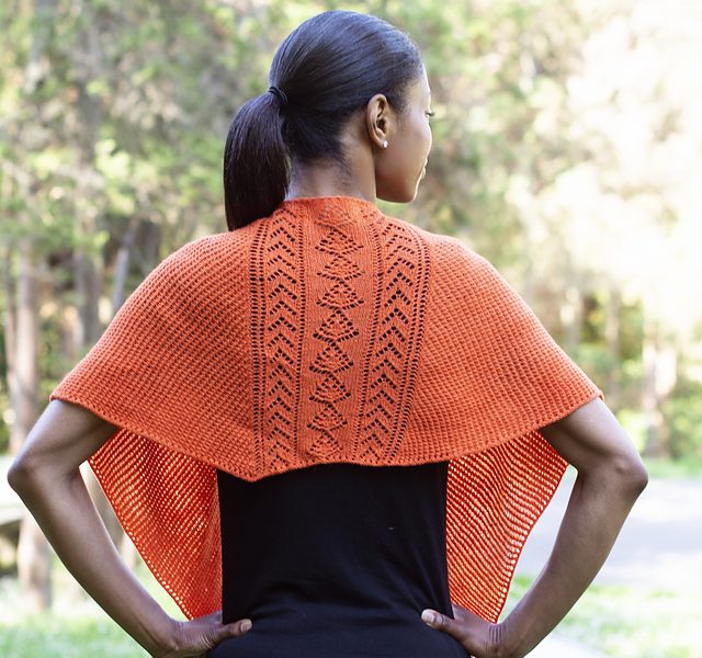 Free Knitting Pattern for Clementine Lace Shawl