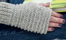 Free Knitting Pattern for Easy Fingerless Mitts