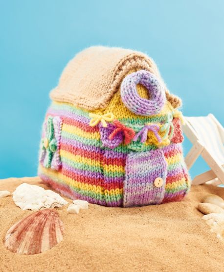 Free Knitting Pattern for a Beach Hut Toy