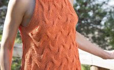 Free Knitting Pattern for a Cabled Tank Top