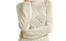 Free Knitting Pattern for a Cabled Turtleneck Sweater