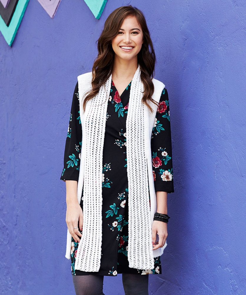 Free Knitting Pattern for a Causal Chic Vest