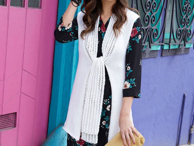 Free Knitting Pattern for a Causal Chic Vest