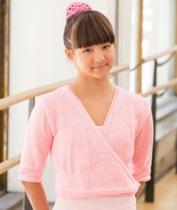 Free Knitting Pattern for a Child's Ballerina Wrap Sweater