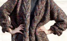 Free Knitting Pattern for a Chunky Cable Edge Jacket