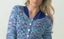 Free Knitting Pattern for a Cropped Lace Cardigan