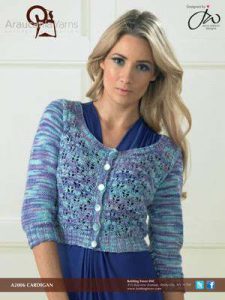 Free Knitting Pattern for a Cropped Lace Cardigan
