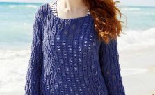 Free Knitting Pattern for a Drop-Stitch Pullover