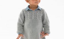 Free Knitting Pattern for a Girl’s Cable Sweater Dress
