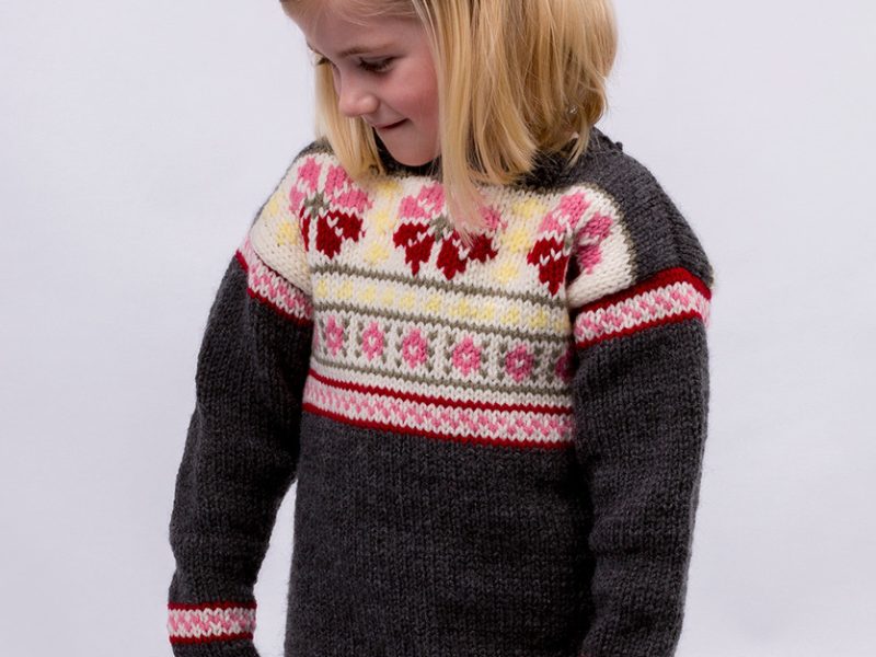 Free Knitting Pattern for a Girls Fair Isle Tunic