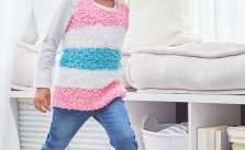 Free Knitting Pattern for a Girls Sweet Stripes Tunic