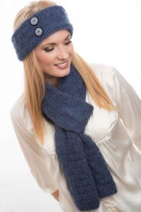 Free Knitting Pattern for a Headband and Scarf Set