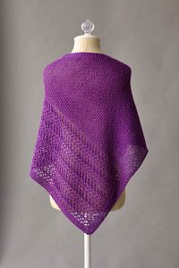 Free Knitting Pattern for a Herringbone Lace Shawl