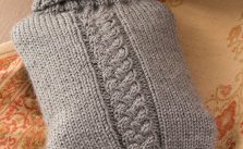 Free Knitting Pattern for a Hot Water Bottle Cover
