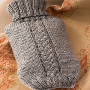 Free Knitting Pattern for a Hot Water Bottle Cover