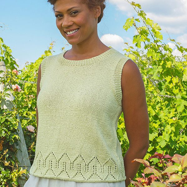 Free Knitting Pattern for a Lace Edge Top