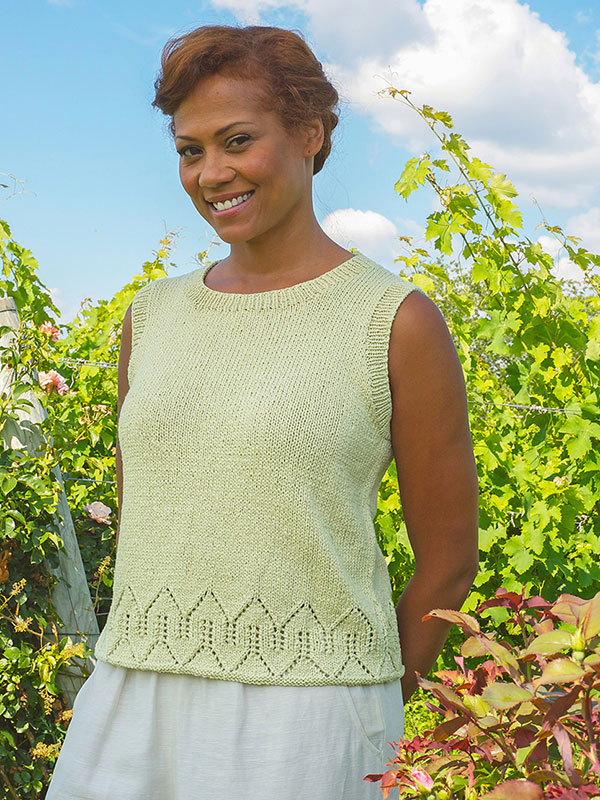 Free Knitting Pattern for a Lace Edge Top