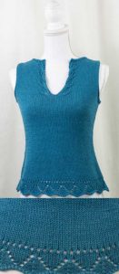 Free Knitting Pattern for a Lace Edge Top