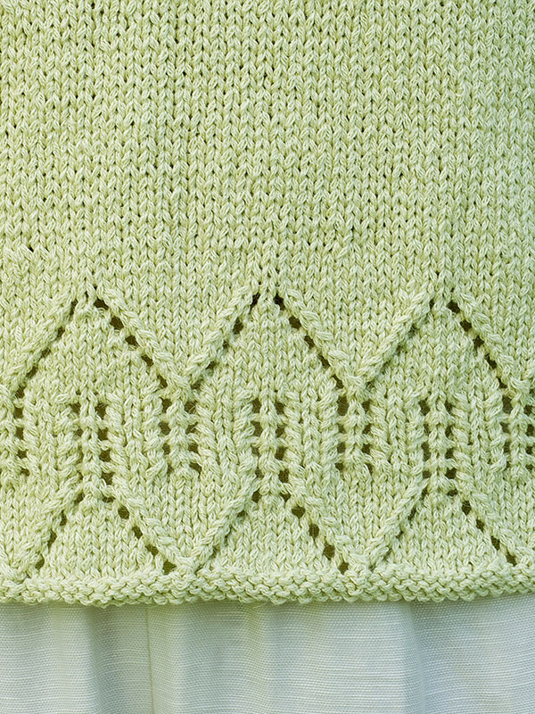 Free Knitting Pattern for a Lace Edge Top