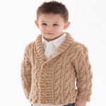 Free Knitting Pattern for a Little Man Cable Cardigan