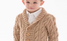 Free Knitting Pattern for a Little Man Cable Cardigan