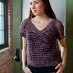 Free Knitting Pattern for a Mesh Sweater Top