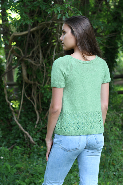 Free Knitting Pattern for a Miss Molly Lace Tee