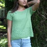 Free Knitting Pattern for a Miss Molly Lace Tee