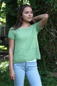 Free Knitting Pattern for a Miss Molly Lace Tee