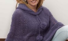 Free Knitting Pattern for a Mohair Lace Poncho