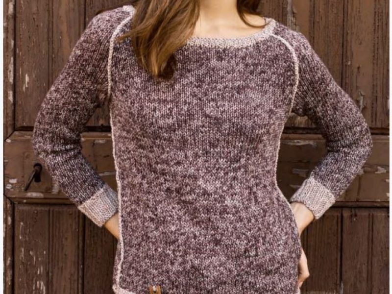 Free Knitting Pattern for a Nebraska Women’s Sweater
