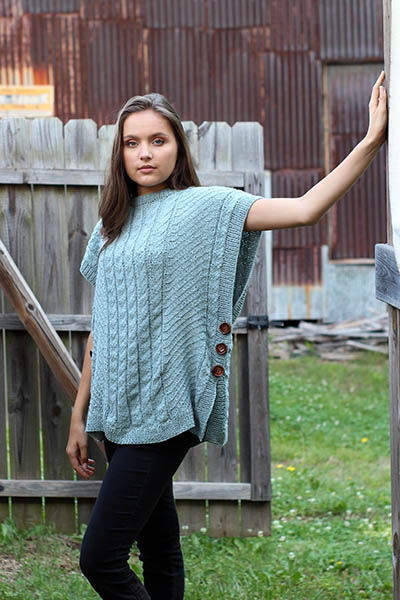 Free Knitting Pattern for a Pathways Poncho