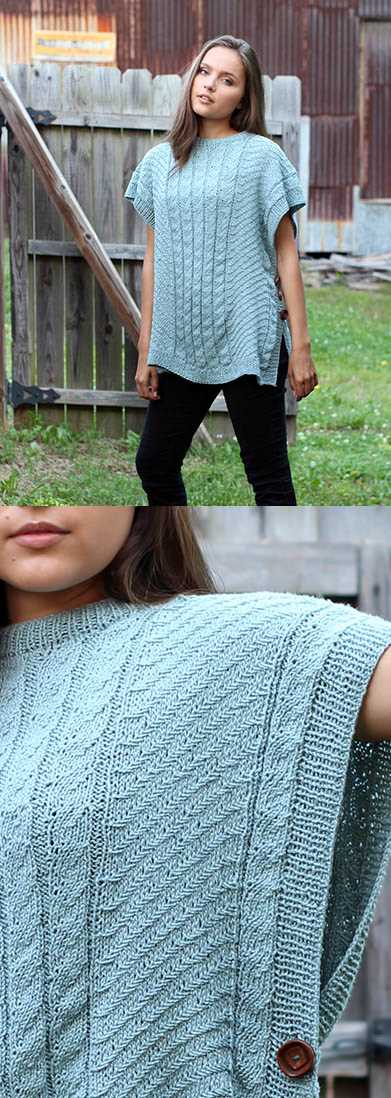 Free Knitting Pattern for a Pathways Poncho
