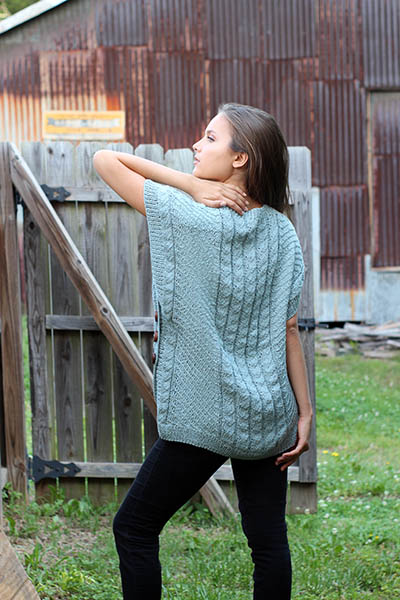 Free Knitting Pattern for a Pathways Poncho