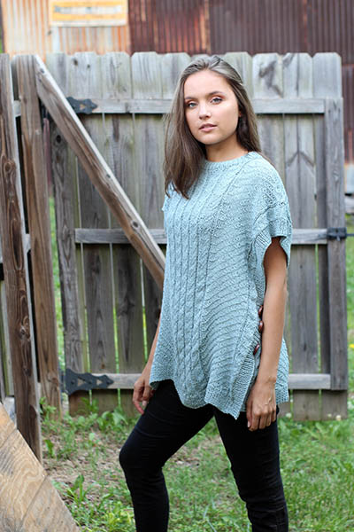 Free Knitting Pattern for a Pathways Poncho