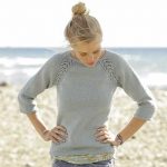 Free Knitting Pattern for a Raglan Lace Sweater