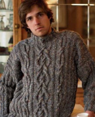 Free Knitting Pattern for a Rhapsody In Tweed Cable Sweater - Knitting Bee