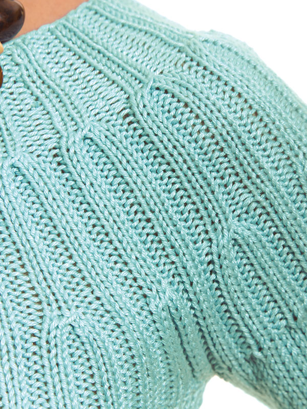 Free Knitting Pattern for a Rib Yoke Top