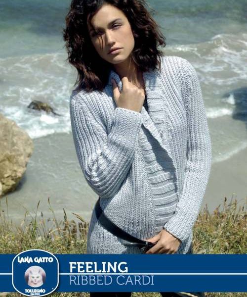 Free Knitting Pattern for a Ribbed Stitch Cardigan