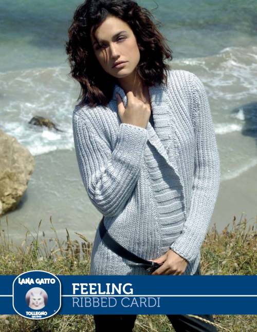 Free Knitting Pattern for a Ribbed Stitch Cardigan