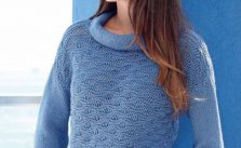 Free Knitting Pattern for a Ripple Stitch Pullover