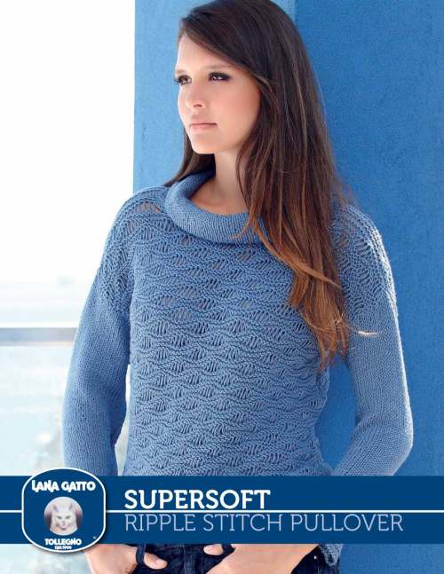 Free Knitting Pattern for a Ripple Stitch Pullover