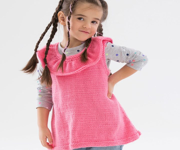 Free Knitting Pattern for a Rockin’ the Ruffles Tunic